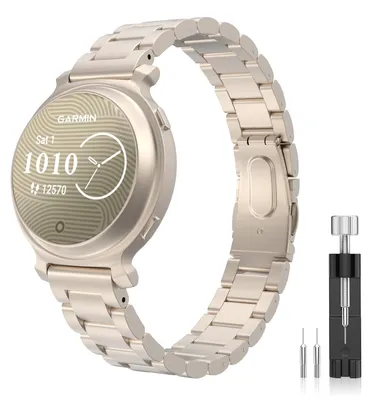 Imagen del producto de Correa de repuesto de acero inoxidable compatible con Garmin Lily 2 / Lily 2 Active