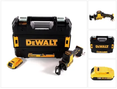 Zdjęcie produktu dla Akumulatorowa pilarka szablasta DeWalt DCS 369 NT 18 V + 1x akumulator 2,0 Ah + TSTAK - bez ładowarki