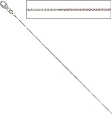 Produktbild von JOBO Zopfkette 333 Weißgold 1,0 mm 42 cm Gold Kette Halskette Karabiner