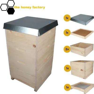 Produktbild von DNM 10 Deutsch Normal 1,5 Bienenbeute SET Weymouth DIE GROSSE MONTIERT Imkerei