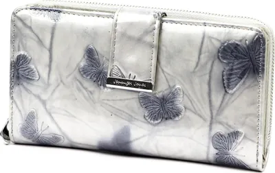 Produktbild von Große, elegante Damen-Ledergeldbörse mit Schmetterlingen