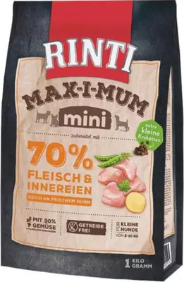 Produktbild von RINTI Max-i-Mum Huhn Mini, Adult, Klein (5-10 kg), Huhn, 1 kg