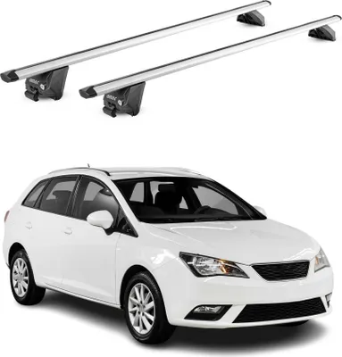 Image de Barres de toit transversales pour Seat Ibiza SW 6J-6P 2010-2017 Alu Gris 2x ABE