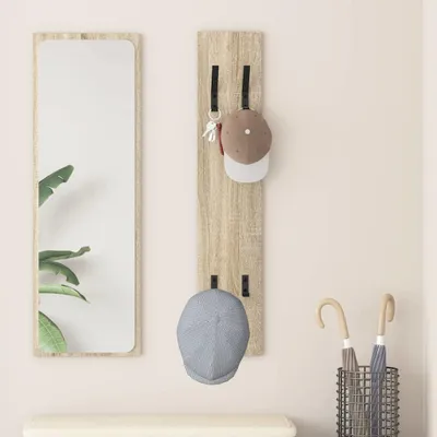 Image de Porte-manteau mural Chêne sonoma 20 x 1.5 x 100 cm