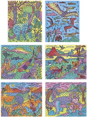 Zdjęcie produktu dla Janod Atelier - Magiczny zestaw do kolorowania dinozaurów dla dzieci