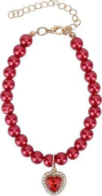 Produktbild von Haustierhalsband, verstellbar, stilvoll, Herzform, Hundeanhänger, Halsband für Welpen, Katzen, Alltagsparty