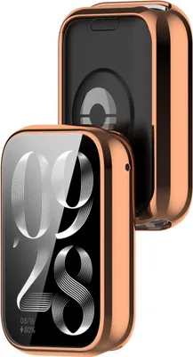 Produktbild von Etui z osłoną ekranu Bizon Case Watch Felipe do Xiaomi Mi Smart Band 9 Pro, różowozłote