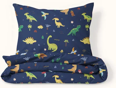 Produktbild von Petite Amélie Bettwäsche-Set – 140x200 cm – Baumwolle – Dino