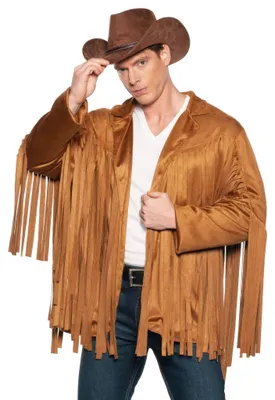Produktbild von Fransen Cowboyjacke - Fasching Karneval Kostüm Halloween Größe: M-L