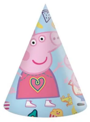 Image de Chapeaux en papier Peppa Pig - 6 pièces