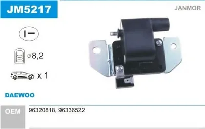 Produktbild von JANMOR JM5217 Zündspule für DAEWOO Matiz Schrägheck (M100, M150)