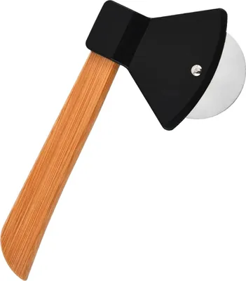 Produktbild von Pizzaschneider, Manueller Pizzaschneider, Pizzarad, Gehackter Pizzaschneider, Pizzaschneider aus Edelstahl, Scharfer Pizzaroller (Schwarz)