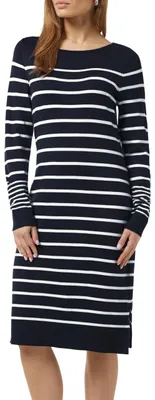 Produktbild von COMMA Gestreiftes Strickkleid mit U-Ausschnitt
