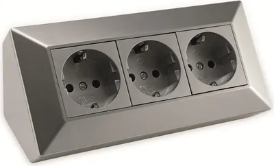 Produktbild von ChiliTec Steckdosenblock 21666, 3-fach, 16 A, 250 V, silber
