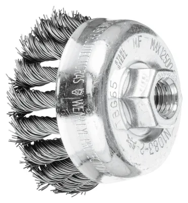 Immagine prodotto di PFERD TOOLS spazzola a tazza annodata TBG Ø 65 mm M14 filo d'acciaio Ø 0,50 mm smerigliatrice angolare (1)