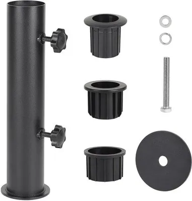 Produktbild von Verstelbare Paraplupaal mit 3 PVC-Verloopringen, schwarz