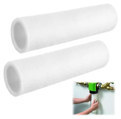 Immagine prodotto di Filtri di ricambio, 2 pezzi, da 80 µm, per filtro per acqua domestica Grünbeck FS 1, realizzati in fibra di lana, senza protezione in vetro