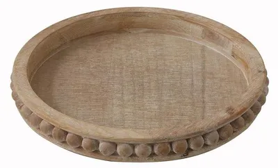 Image de Plateau en bois naturel, de forme rectangulaire, idéal pour la décoration et le service, pour la cuisine