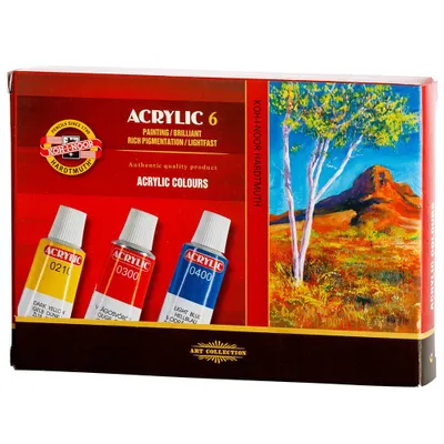 Immagine prodotto di Colori acrilici Koh-I-Noor da 16 ml, 6 colori