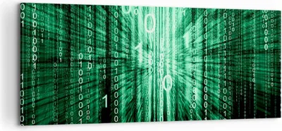 Produktbild von Bild auf Leinwand - Leinwandbild - Abstrakt zusammenfassungszahlen - 100x40cm - Wand Bild - Wanddeko - Leinwanddruck - Bilder - Kunstdruck - Leinwand bilder - Wandkunst - AB100x40-2290
