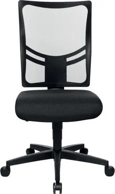 Produktbild von Bürodrehstuhl Net Point 10 ohne Armlehnen - schwarz Sicherheitsdoppelrollen für.