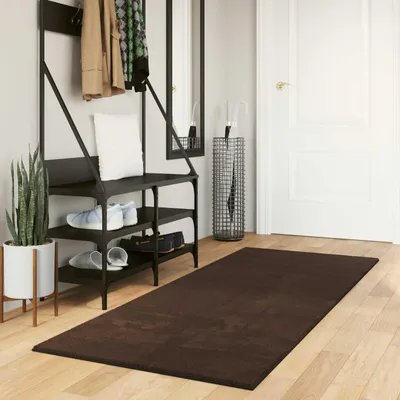 Obrázek produktu pro Koberec HUARTE Hnědá 80 x 200 cm 100% polyester Plochá