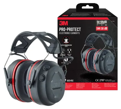 Produktbild von 3M™ Pro-Protect Bluetooth Kapselgehörschutz SNR 30 dB, Schwarz, Kabellos