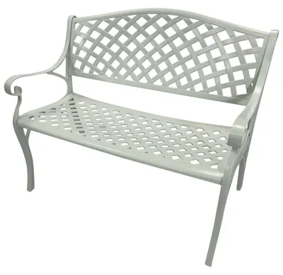 Produktbild von Gartenbank 2sitzer Aluguss weiss