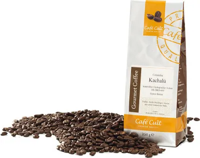Produktbild von Colombia Organic Kachalú in 1 kg Tüte, ganze Bohne DE-ÖKO-006