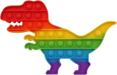Imagen del producto de Juguete sensorial tipo "pop it" con forma de dinosaurio, ideal para niños y adultos, perfecto para viajes