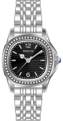 Obrázok produktu pre Invicta Wildflower 69391 Dámske Hodinky - Quartz Hnací Mechanizmus - Nerezová Oceľ s Čiernym Ciferníkom - 31 mm