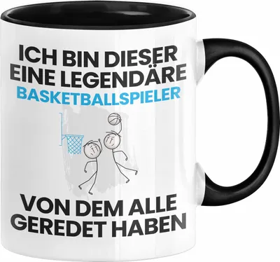 Produktbild von Basketballspieler Geschenk Tasse Lustige Geschenkidee Geburtstag für Basketballspieler Ich Bin Dieser Legendäre Basketballspieler Von Dem Alle Geredet Haben Kaffee-Becher (Schwarz)