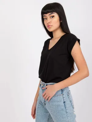 Produktbild von Rue Paris Damen T-Shirt Carly schwarz M