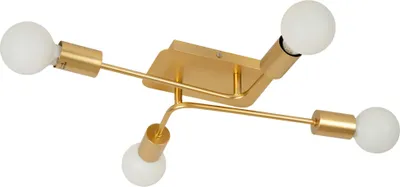 Produktbild von Deckenleuchte Metall E27 in Messing 4-flammig Vintage Design
