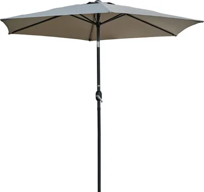 Produktbild von Sonnenschirm mit Handkurbel, Aluminium, Stoff Khaki