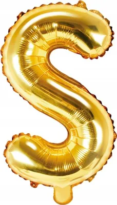 Image de Ballon en plastique lettre S anniversaire or 40 cm