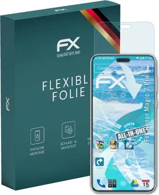Produktbild von atFoliX FX-ActiFleX 3x Schutzfolie kompatibel mit Honor Magic 7 Pro Folie