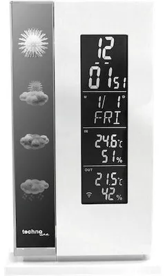 Produktbild von Technoline WS 6600, Weiß, Innen-Hygrometer, Innen-Thermometer, Außen-Hygrometer, Außen-Thermometer, Hygrometer, Thermometer, Hygrometer, Thermometer, Kunststoff, F, °C