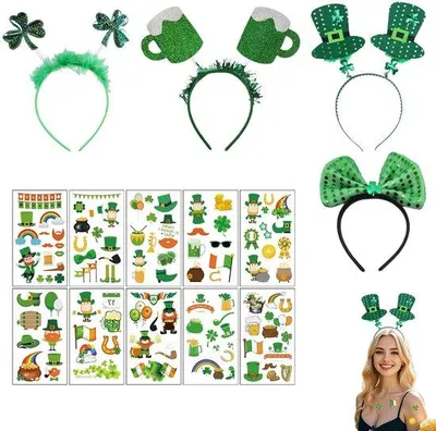Produktbild von St. Patrick's Day-Haarreif – Kleeblatt-Dekoration – Kostüm