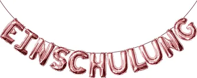 Produktbild von Oblique Unique Einschulung Folienballon Girlande Schuleinführung Schulanfang Feier Deko roségold