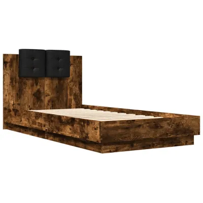 Produktbild von Bettgestell mit Kopfteil Räuchereiche 75x190 cm Holzwerkstoff
