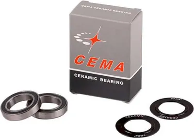 Produktbild von Cema Kugellagerset für 24mm Innenlager Edelstahl schwarz