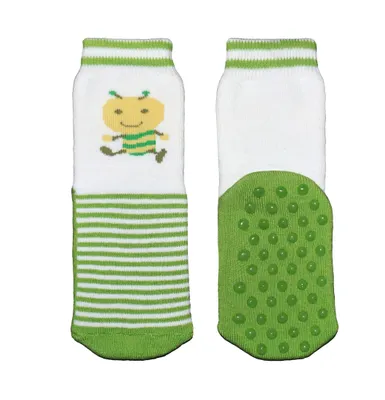 Produktbild von Kinder ABS-Socken aus Baumwolle Kleine Ameise Grün Größe 23-26