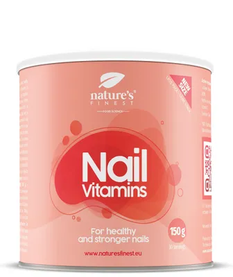 Produktbild von Nature’s Finest Nail Vitamins – Pulver mit Kollagen, MSM, Vitamin C & Selen – 150 g