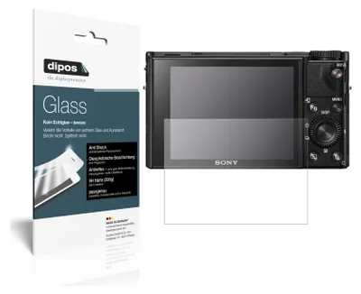 Produktbild von 1x Schutzfolie für Sony Cyber-Shot DSC-RX100 matt - Anti-Shock 9H Folie dipos Glass Kunststoffglas