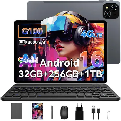 Obrázok produktu pre T12 Pro, 11,5-palcový tablet, displej BOE s rozlíšením 2,8K, operačný systém Android 16, procesor Helio G100, 32 + 256 GB pamäte, batéria 8000 mAh, podpora dvoch 4G SIM kariet, rozpoznávanie tváre, 13 MP fotoaparát, s klávesnicou/myšou/perom/puzdrom