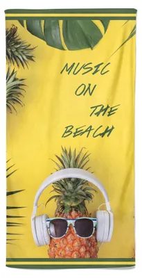 Productafbeelding van Strandhanddoek van Badstof met Ananasprint 90 x 170 cm