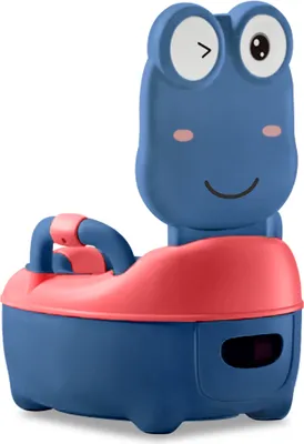 Produktbild von UISEBRT Kindertoilette, Kinder Töpfchen, Baby Toilette Toilettentrainer, Kindertöpfchen, Toilettensitz Kinder Topfstuhl, Toilettentraining für Kleinkinde von 1 Jahre bis 5 Jahre Blau (Blau-Typ A)