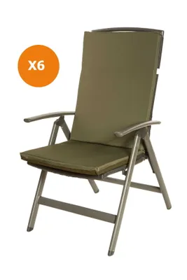 Produktbild von Stuhlkissen 6er set | Sitzkissen 110x47x4cm Grün | sitzkissen gartenmöbel Polsterauflage Auflage für Stühle | stuhlkissen outdoor