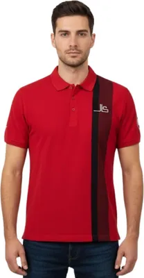 Imagen del producto de Camiseta polo para hombre, marca Jean-Louis Scherrer, de algodón rojo, talla M